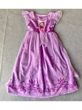 Disney Princess Rapunzel Toddler Costume Dress 3T Lavender Mesh Overlay princess